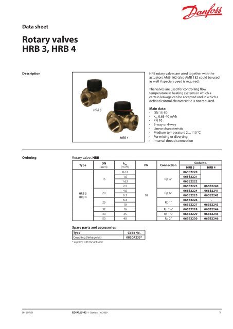 Rotary valves HRB 3, HRB 4 - Danfoss.com