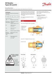 Hago Oil Nozzle Chart