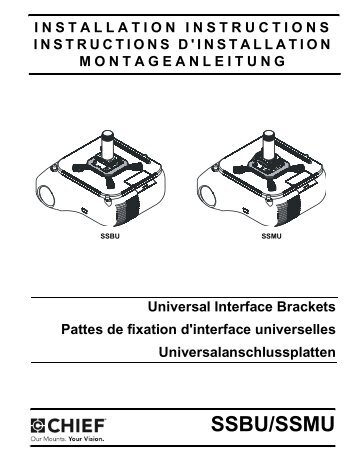 SSBU-SSMU INSTALLATION INSTRUCTIONS - Chief