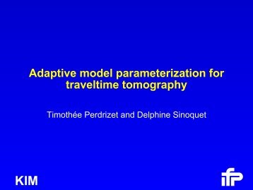 Adaptative model parameterization for traveltime tomography