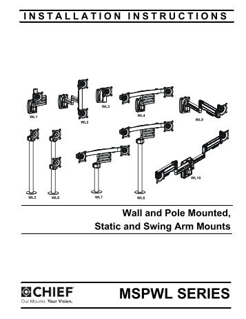 MSP-WL SERIES INSTALLATION INSTRUCTIONS - Chief