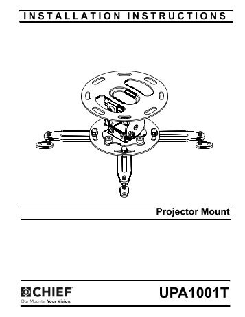 UPA1001T INSTALLATION INSTRUCTIONS - Chief