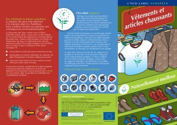 Vêtements et articles chaussants - Ecolabel