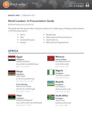 World Leaders: A Pronunciation Guide