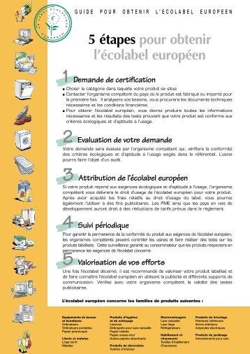 5 étapes pour obtenir l'écolabel européen - Ecolabel