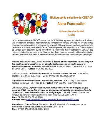 Consulter la version PDF (67 Ko ; 7 p.) - Bibliothèque virtuelle ...