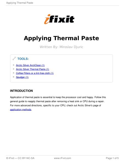 iFixit Thermal Paste