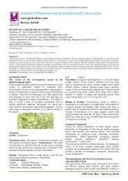 Review on Clerodendrum inerme - Journal of Pharmaceutical and ...