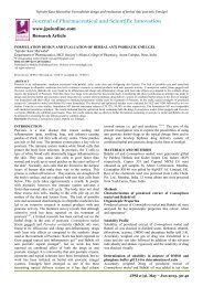 Formulation design and evaluation of herbal Anti psoriatic Emulgel