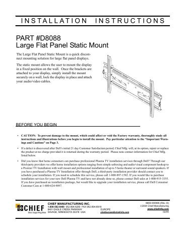 MSPDCCPDPS INSTALLATION INSTRUCTIONS - Chief