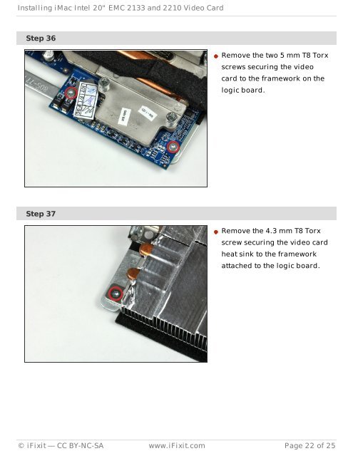 Installing iMac Intel 20" EMC 2133 and 2210 Video Card - iFixit