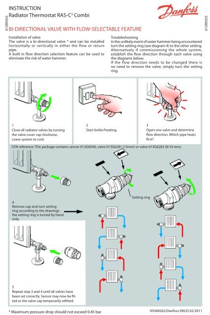 INSTRUCTION Radiator Thermostat RAS-C2 Combi ... - Danfoss.com