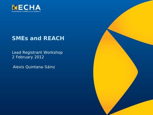 SMEs and REACH - ECHA - Europa