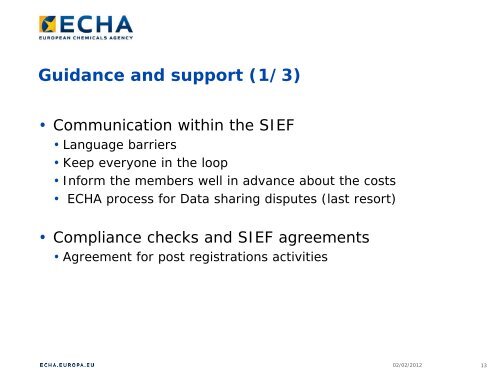 SMEs and REACH - ECHA - Europa