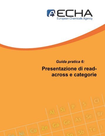 Presentazione di read- across e categorie - ECHA - Europa