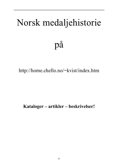 Katalog over 17. mai-medaljer (pdf) - Gullmedalje.com