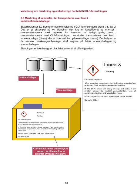 Vejledning om mærkning og emballering i henhold ... - ECHA - Europa