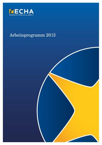 Arbeitsprogramm 2013 - ECHA - Europa