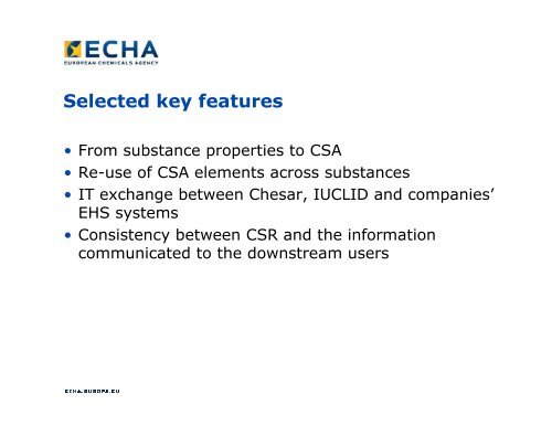 Using Chesar for the CSA - ECHA - Europa