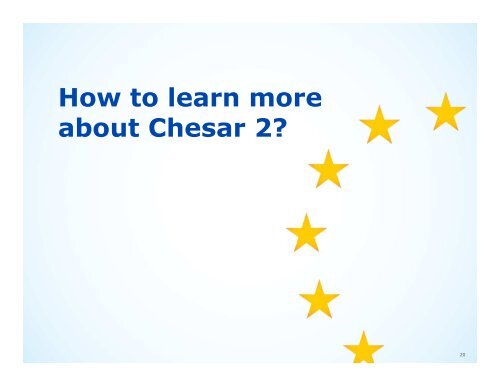 Using Chesar for the CSA - ECHA - Europa