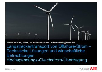 Langstreckentransport von Offshore-Strom ... - Efa.big-hgw.de