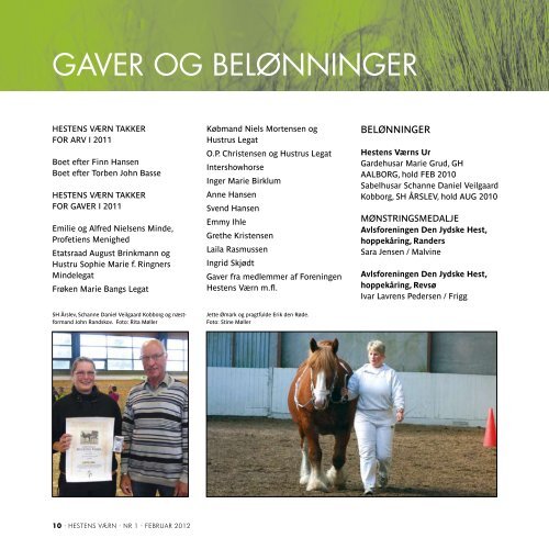 Nr. 1 · FEBRUAR·2012 - Hestens Værn