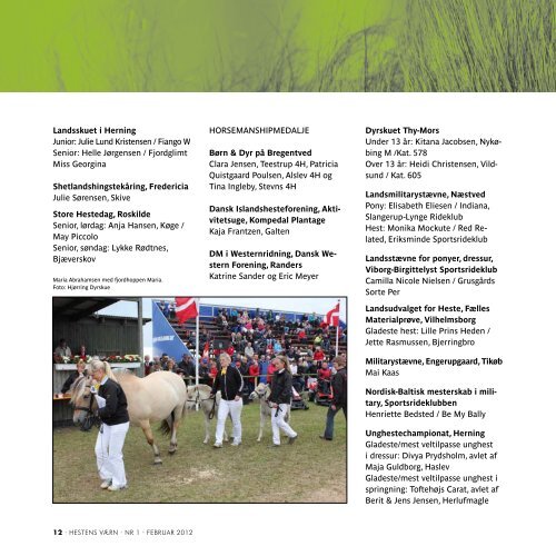 Nr. 1 · FEBRUAR·2012 - Hestens Værn