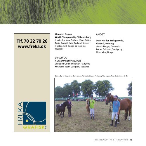 Nr. 1 · FEBRUAR·2012 - Hestens Værn
