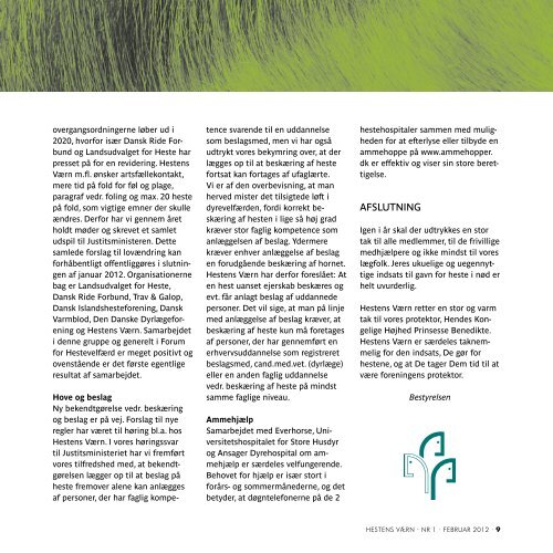 Nr. 1 · FEBRUAR·2012 - Hestens Værn