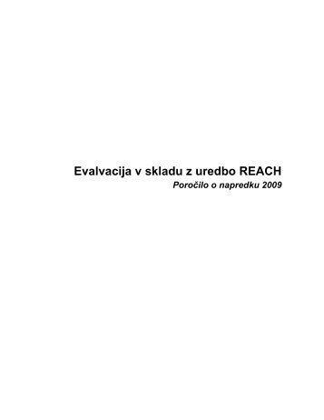 Evalvacija v skladu z uredbo REACH - ECHA - Europa