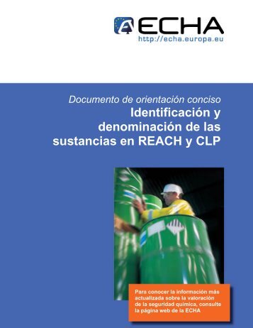 Identificación y denominación de las sustancias en ... - ECHA - Europa