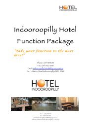 Indooroopilly Hotel Function Package