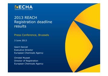 Press conference presentation - ECHA - Europa