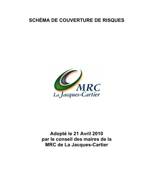 Schéma de couverture de risques - MRC de La Jacques-Cartier