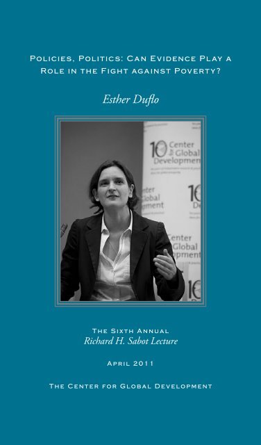 Esther Duflo - Center for Global Development