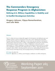 The Commanders Emergency Response Program in Afghanistan