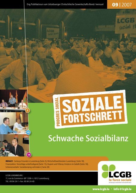 Schwache Sozialbilanz - LCGB