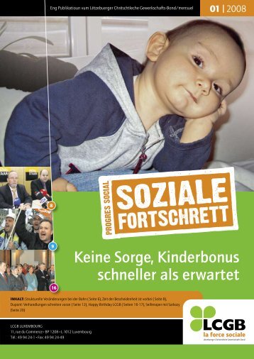 Keine Sorge, Kinderbonus schneller als erwartet - LCGB