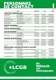 PERSONNES DE CONTACT - LCGB