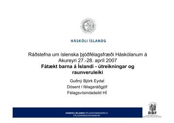 Fátækt barna á Íslandi – útreikningar og raunveruleiki (.pdf)
