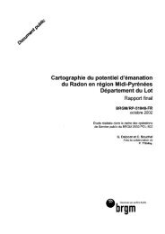 Cartographie du potentiel d'émanation du radon en - InfoTerre - brgm