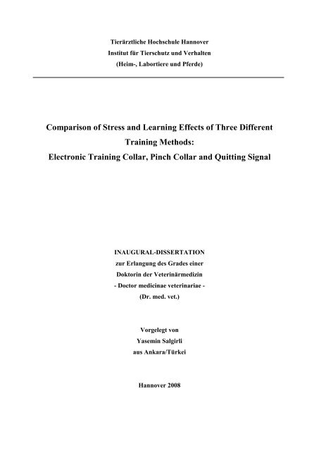 Comparison of Stress and Learning Effects of Three Different ...