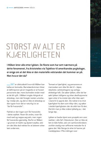 StørSt av alt er kjærligheten - Nationaltheatret