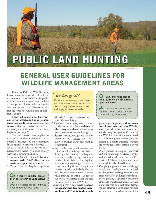 Public Land Hunting Kentucky Department Of Fish And Wildlife