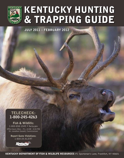 trapping guide - Kentucky Department of Fish and Wildlife Resources