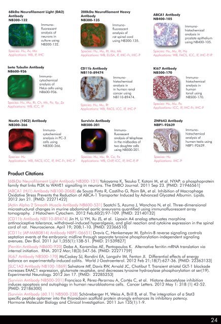 NOVUS BIOLOGICALS ANTIBODIES FOR - BioNova