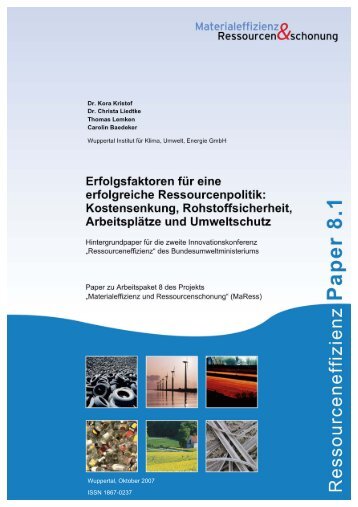 MaRess_AP8_1.pdf - Wuppertal Institut
