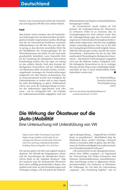 WB_2004-1.pdf - Wuppertal Institut für Klima, Umwelt, Energie