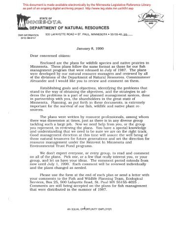 January 8, 1990 Dear concerned citizen: Enclosed are the plans for ...