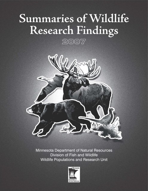 2007 Summaries of Wildlife Research Findings - Minnesota State ...